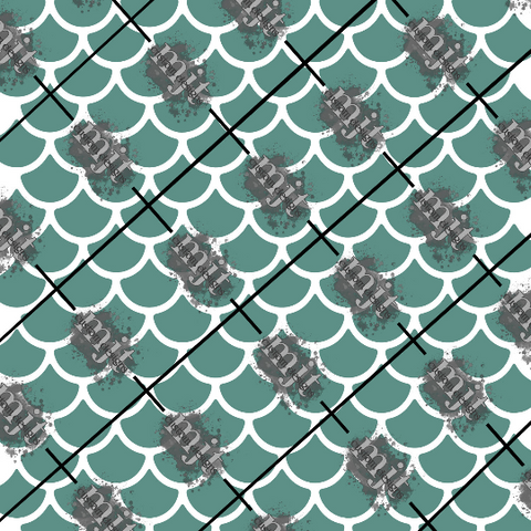 Scale pattern - mermaid/fish  -  PNG and SVG  Files