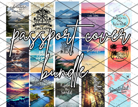 Travel Bundle - passport cover PNG  Files