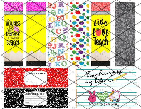 Teacher theme pen wrap files - PNG Files